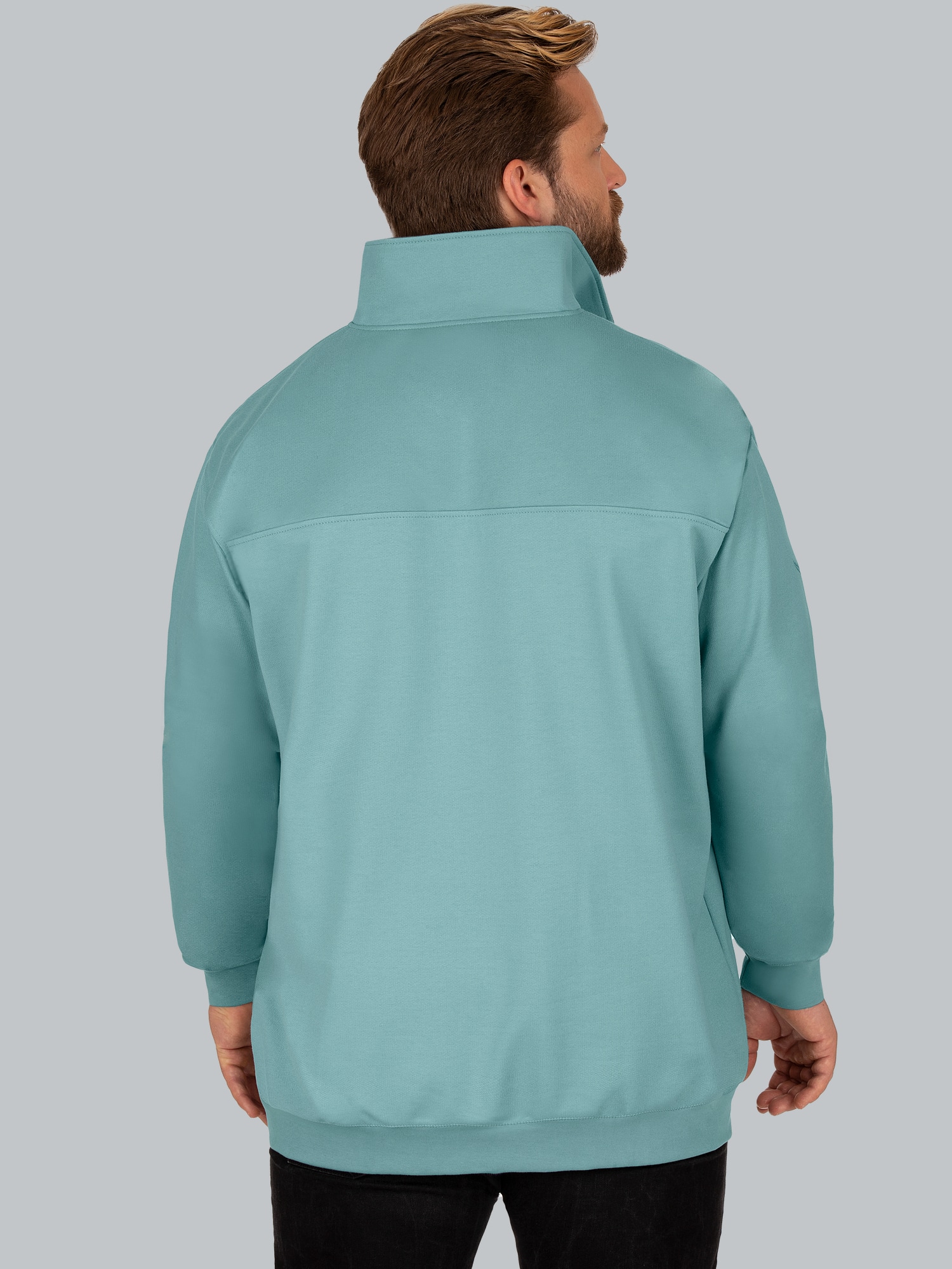 Sweatshirt mit Reißverschluss Seegras