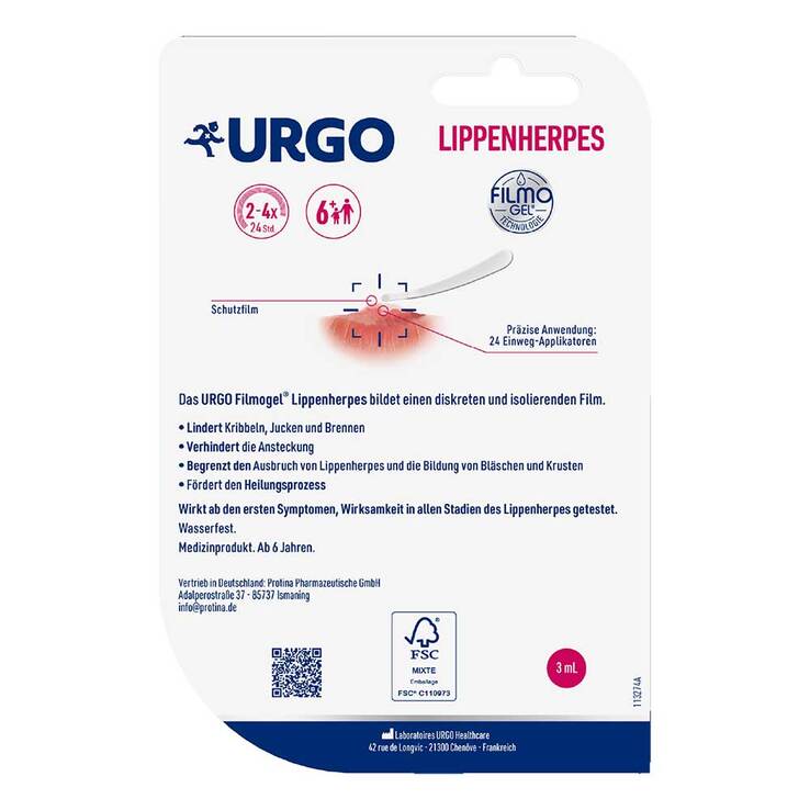 Urgo Lippenherpes flüssig, 3 ml