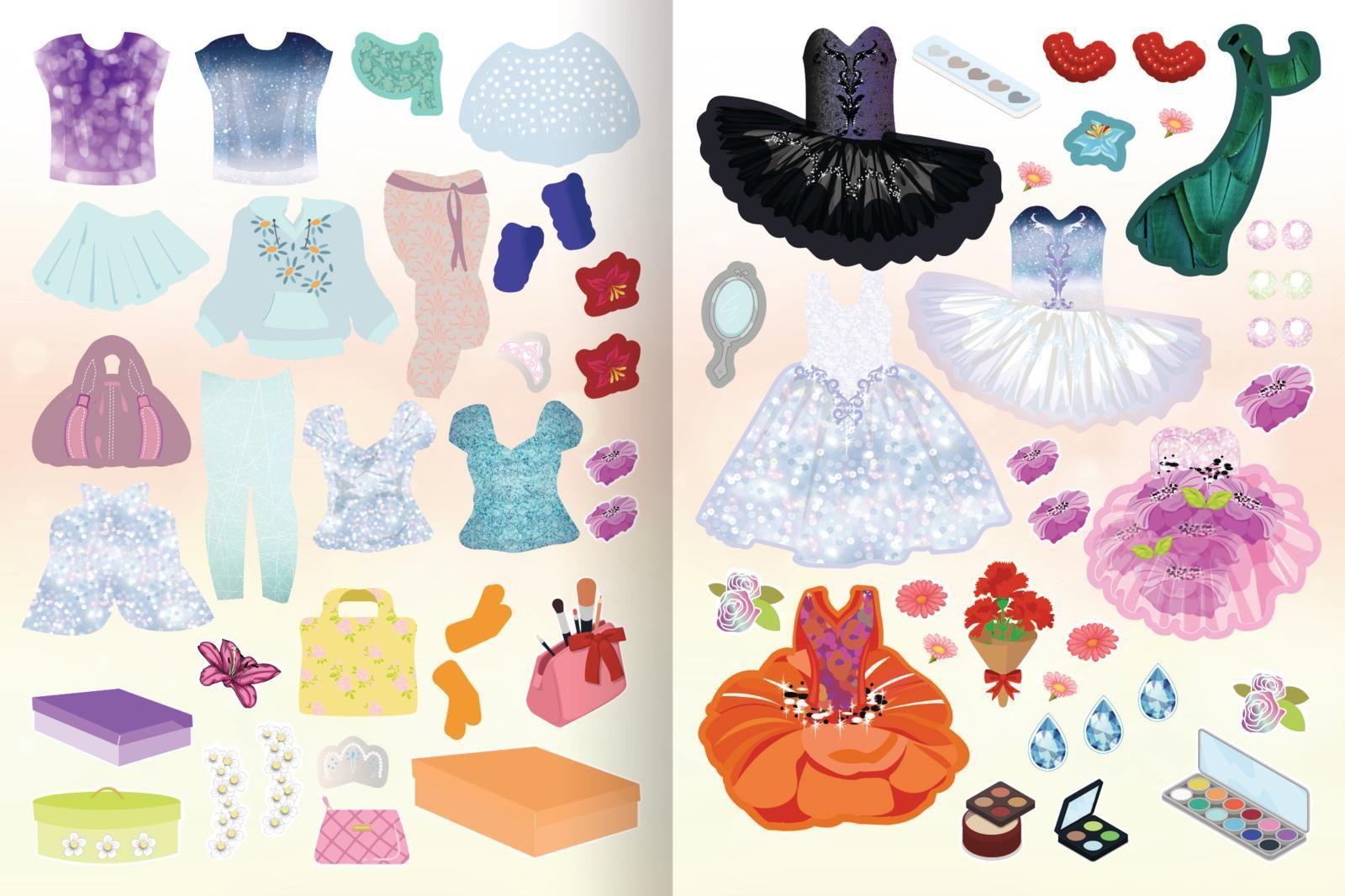 Sticker-Anziehpuppen - Ballerina