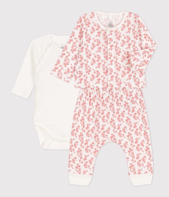 Ensemble 3 pièces bébé imprimé Hawaï en coton bio