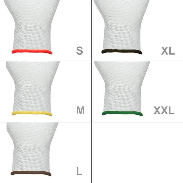 ECD Germany 24 par PU arbejdshandsker, størrelse 8-M, farve hvid, mekanik