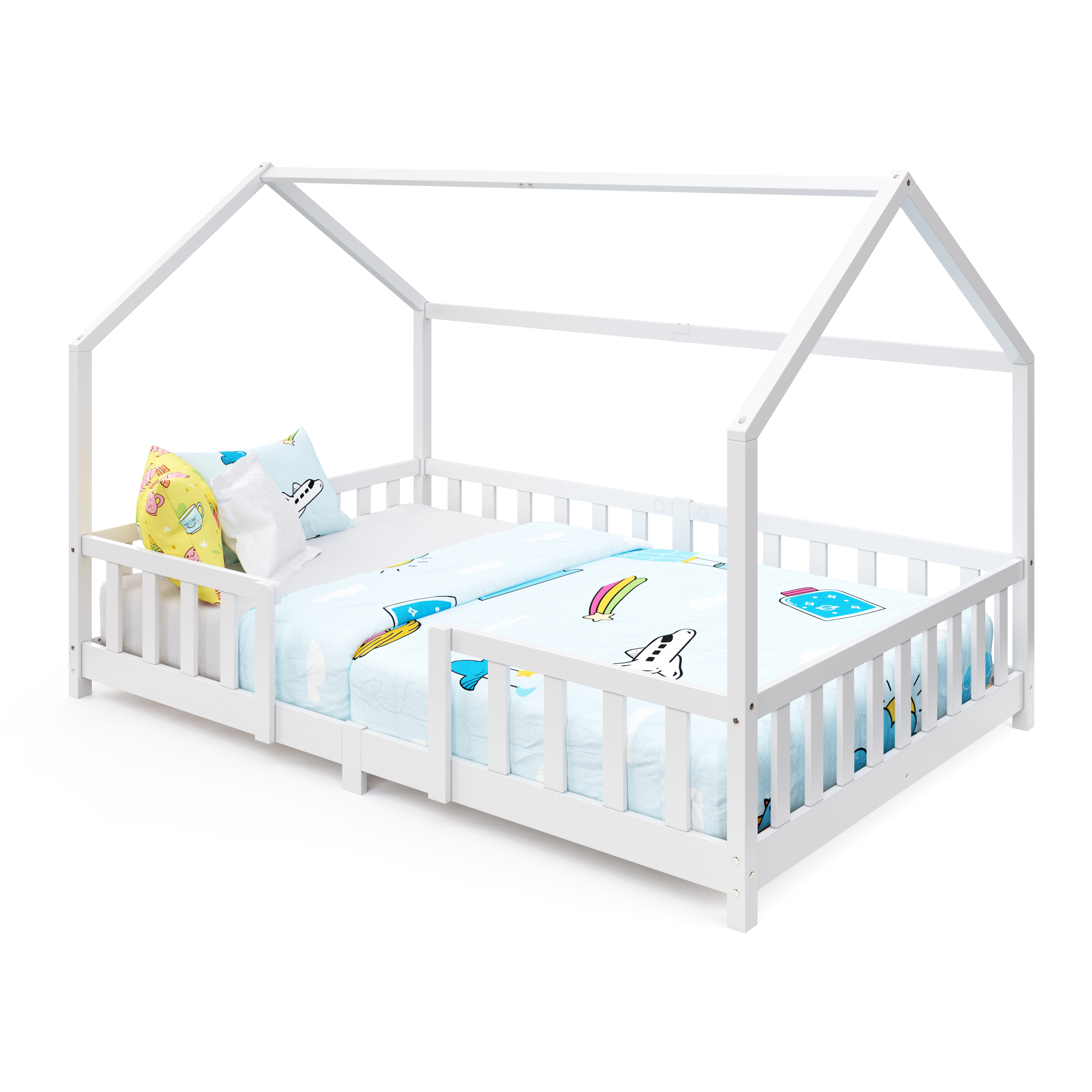 Kinderbett MAISON 120 x 200 cm weiss