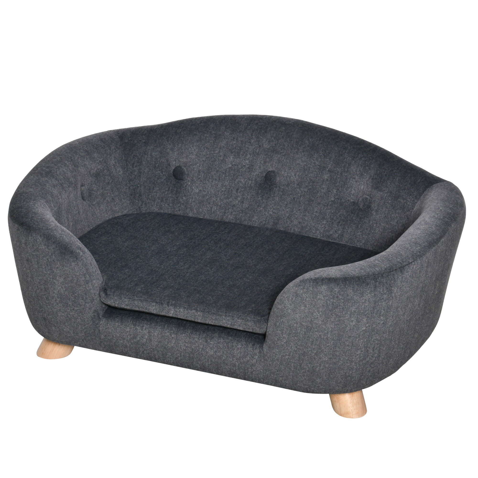 PawHut Hundebett mit Kissen 70B x 47T x 30H cm