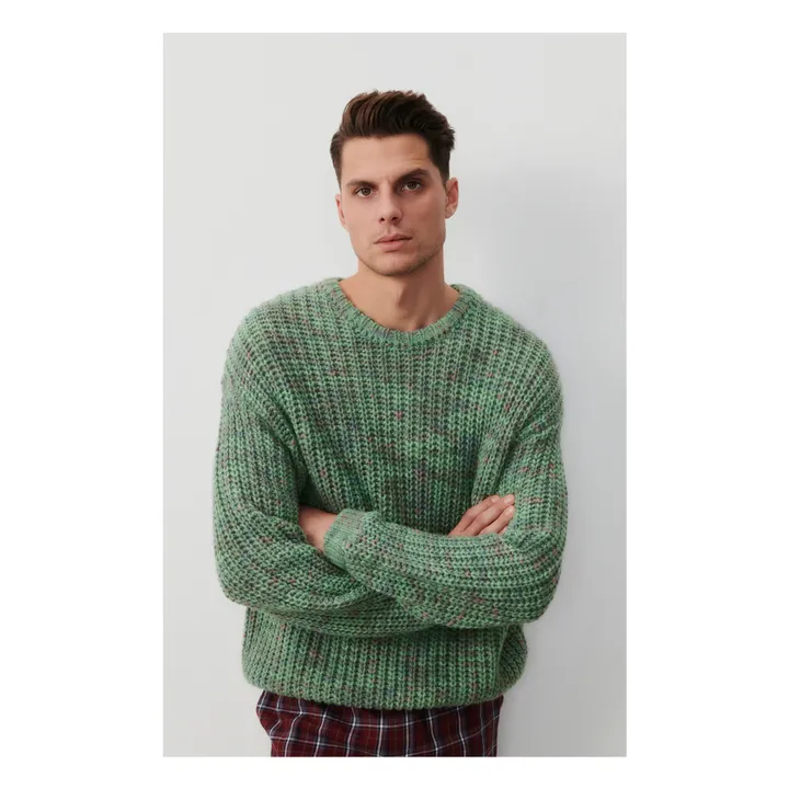 American Vintage Pull Poyatown Laine | Vert chiné