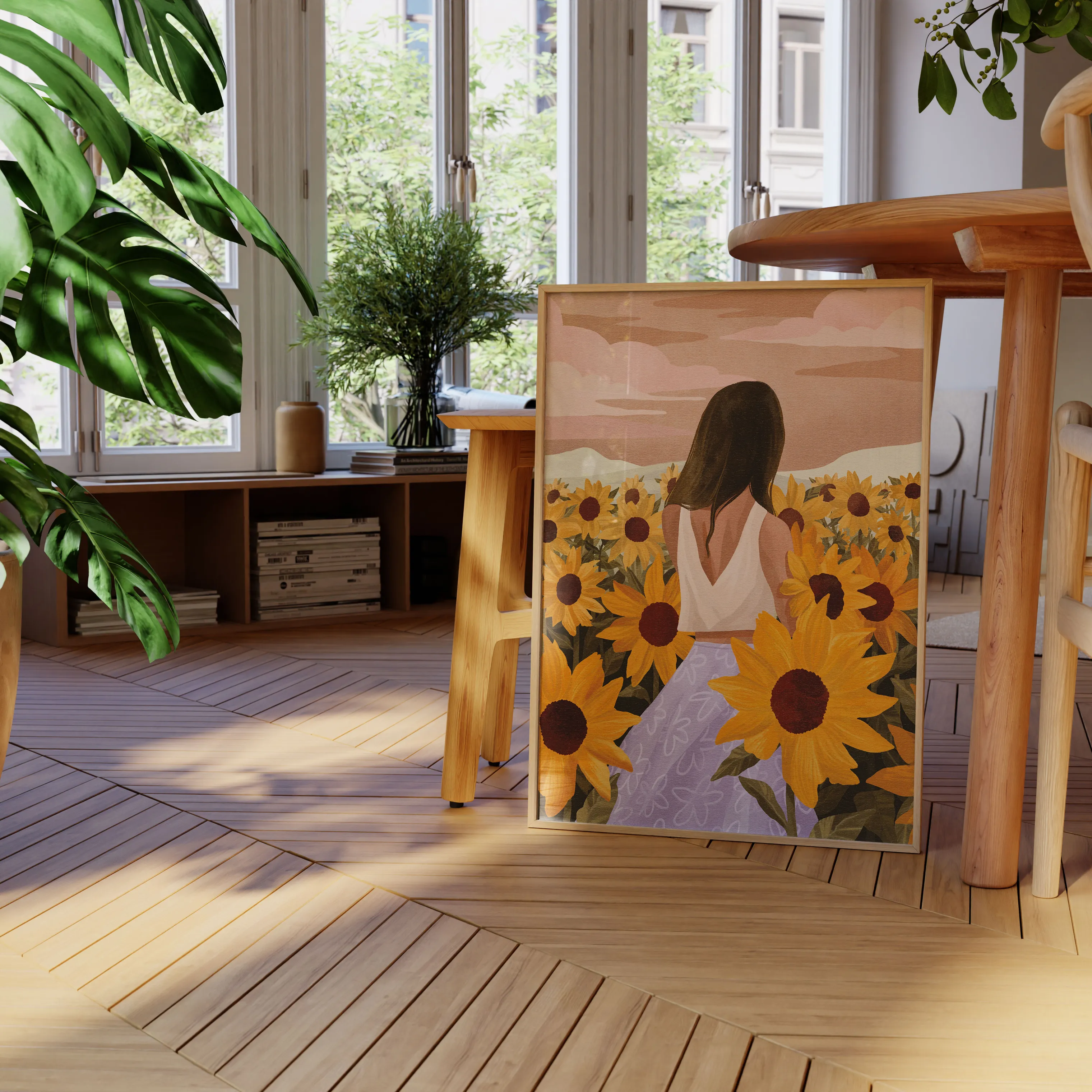 Poster&Frame Plakat - Sunflower Evenings