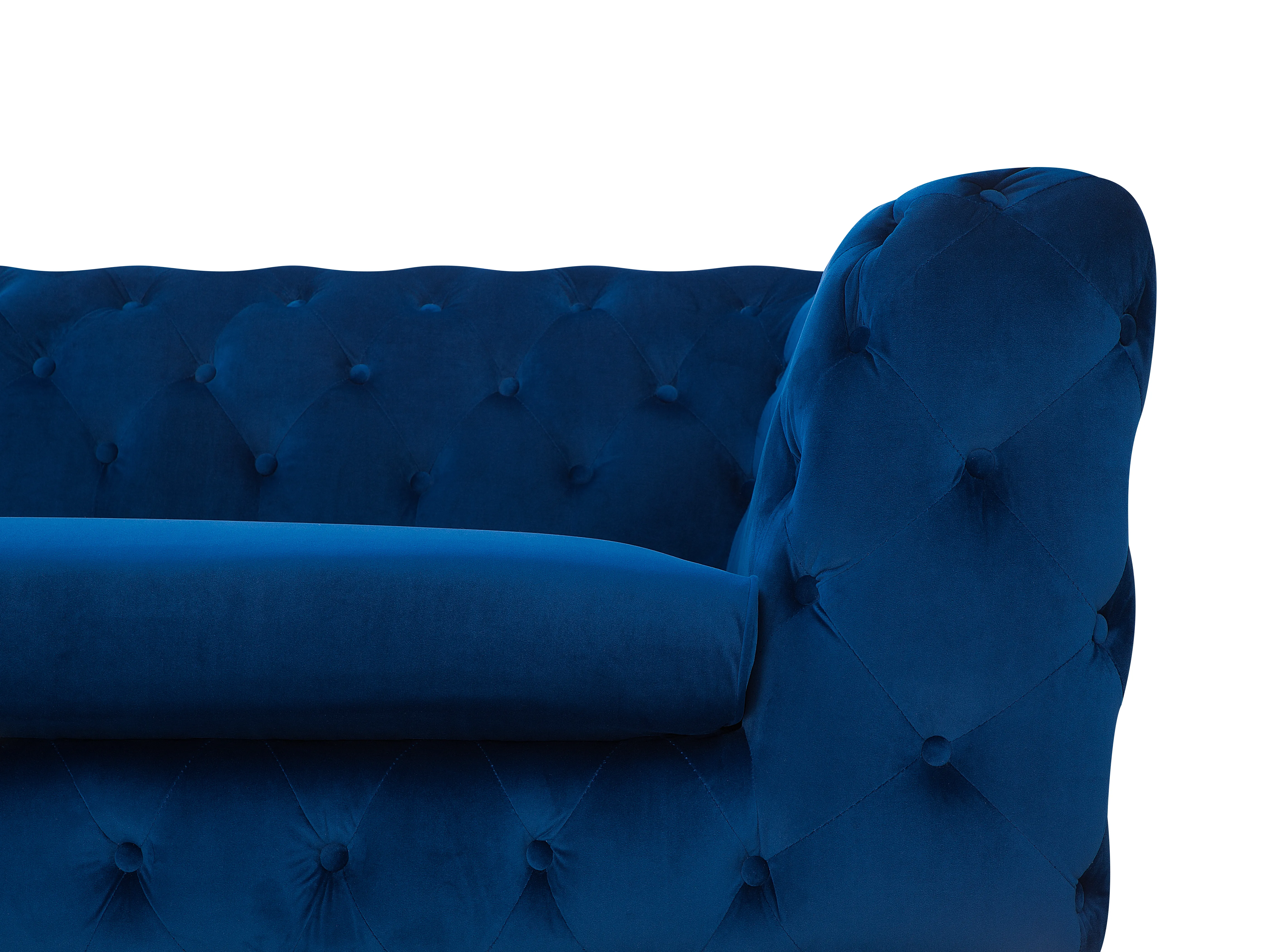 Bank 3-zits SOTRA Fluweel Marineblauw
