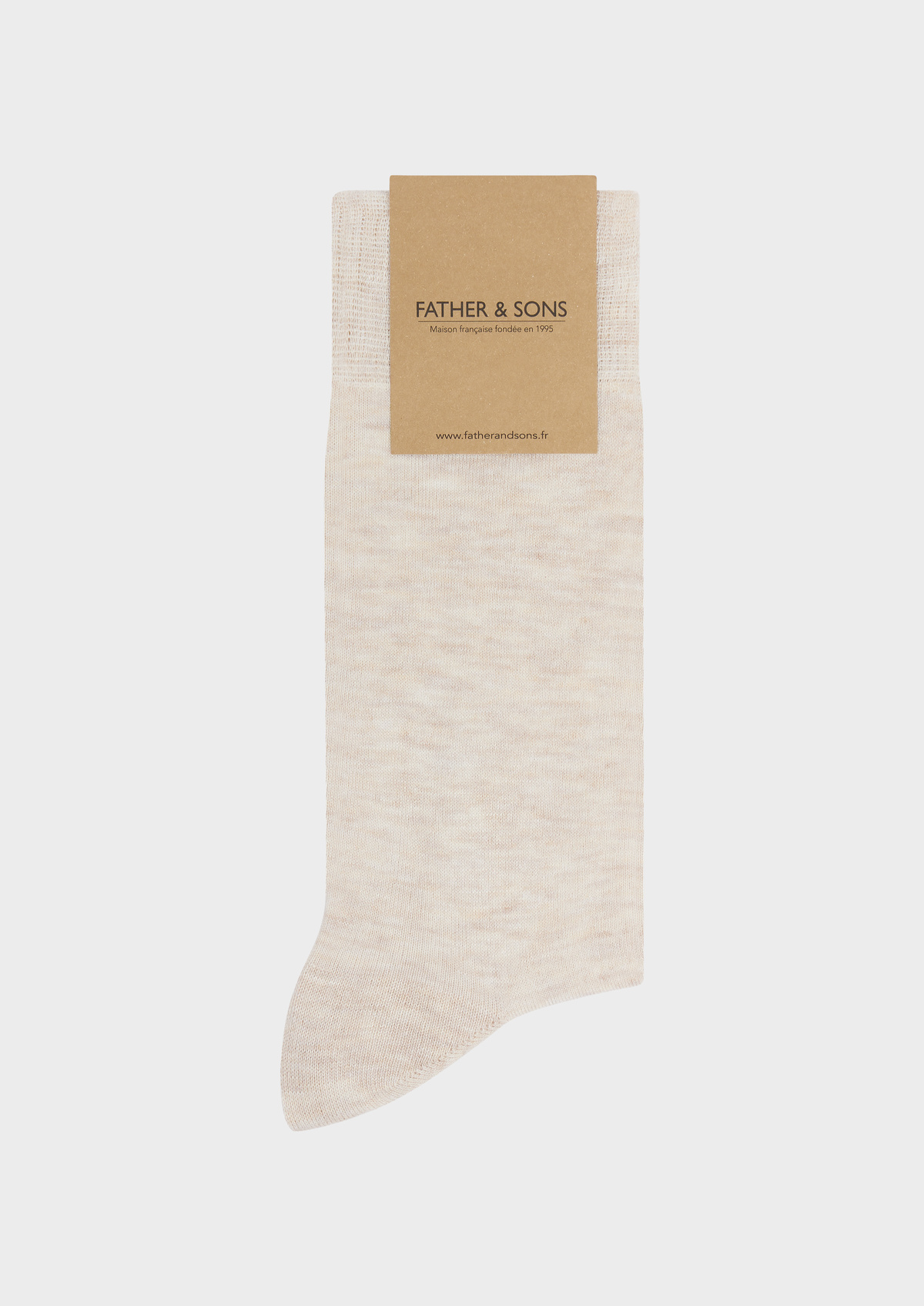 Chaussettes en viscose de bambou uni sable