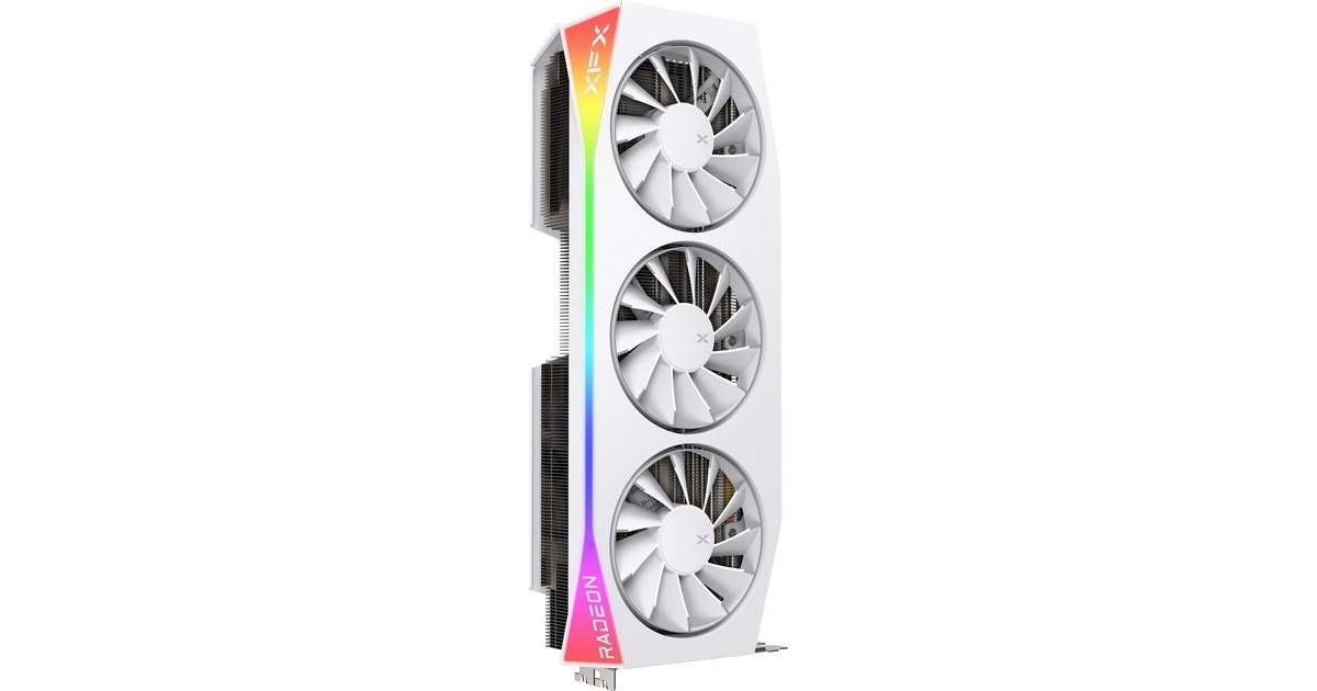 XFXRadeon RX 9070 XT OC Mercury RGB Magnetic Air grafische kaart  (Wit, RDNA4, GDDR6, 3x DisplayPort, 1x HDMI 2.1)