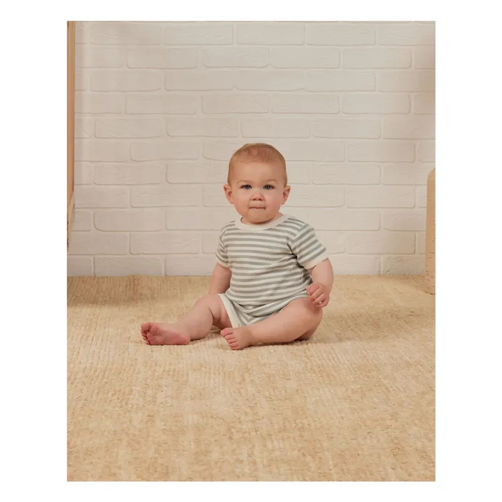 Quincy Mae T-Shirt et Shortie Rayé | Bleu