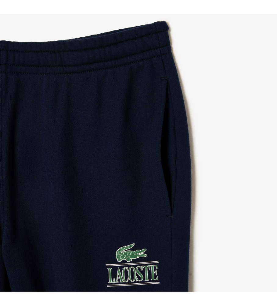 Calça de treino Lacoste Jogger, estampa azul-marinho