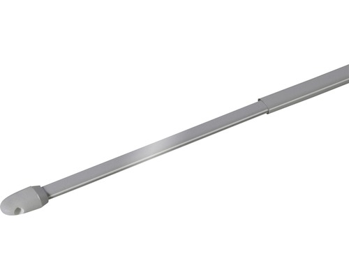 Uitschuifbare gordijnroede, eenvoudig zilver, 40-70 cm, Ø 10 mm, 2 stuks.