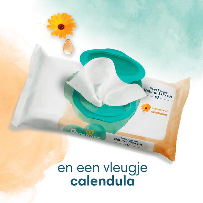 Pampers Harmonie Protect & Care Calendula Billendoekjes 24x44 Stuks