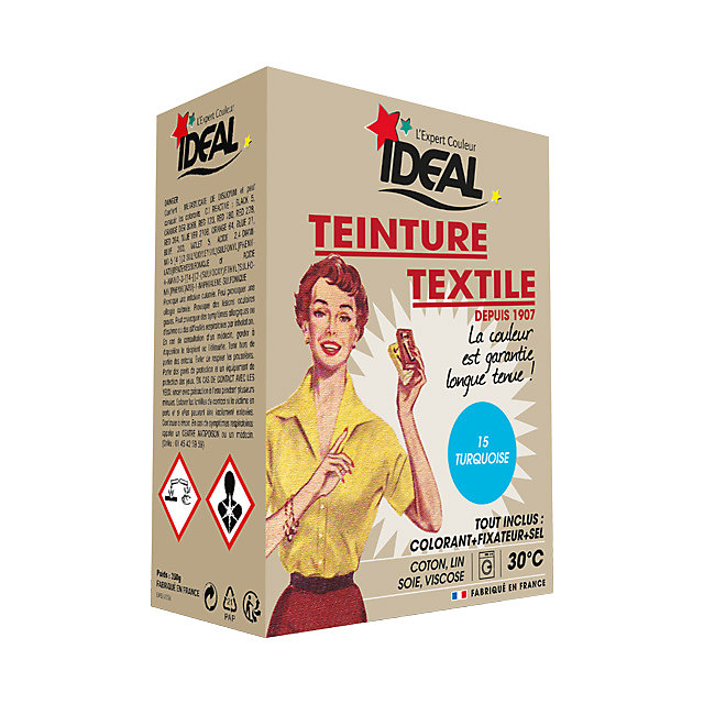 Teinture textile vintage turquoise Idéal 350g
