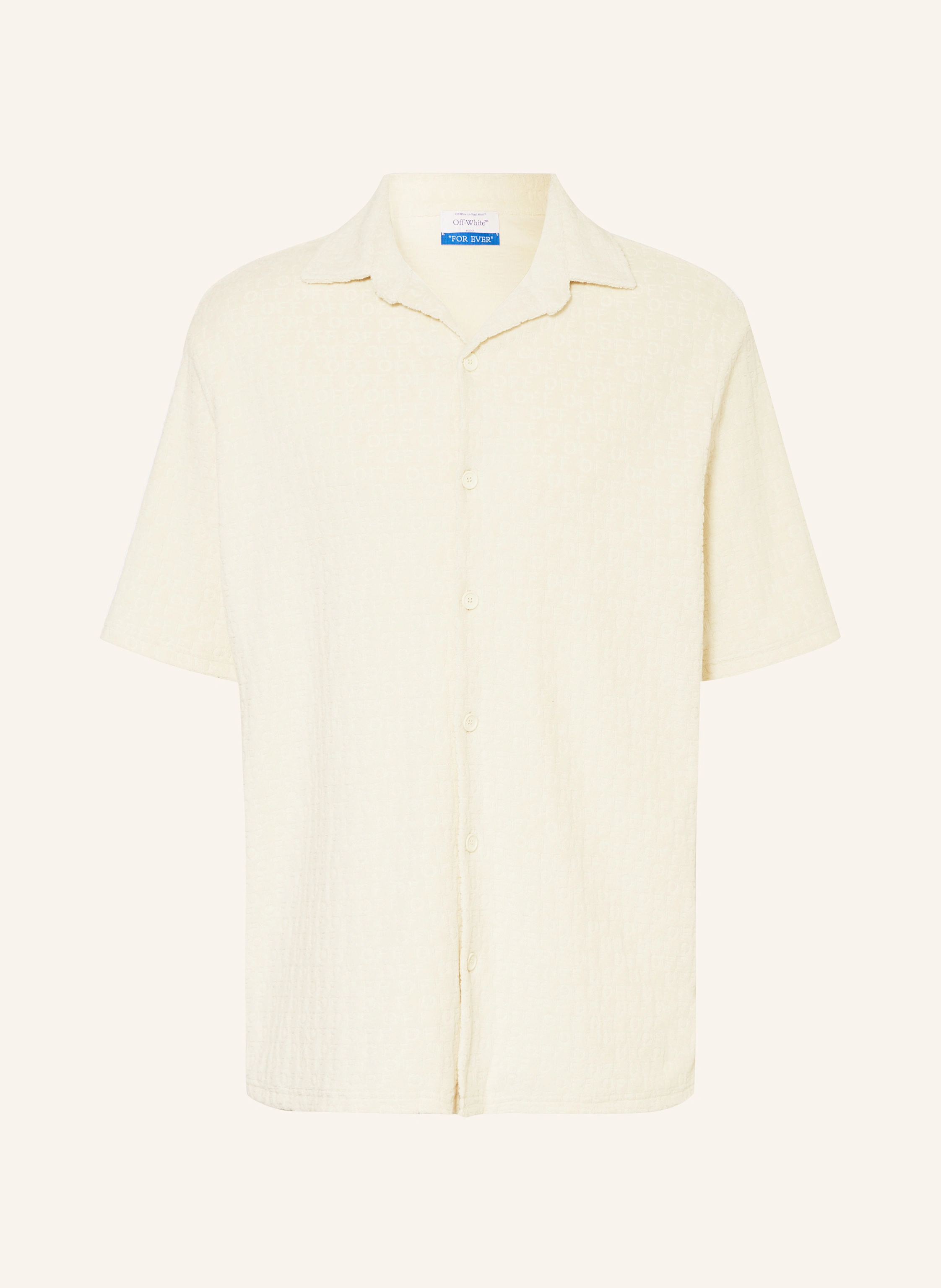 Off-White Resorthemd Comfort Fit aus Frottee