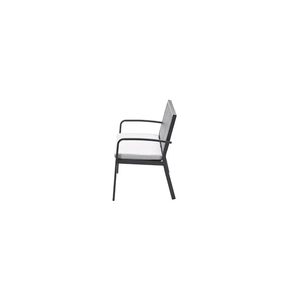 Pisa parkbank - aluminium - carbon black - valley sand