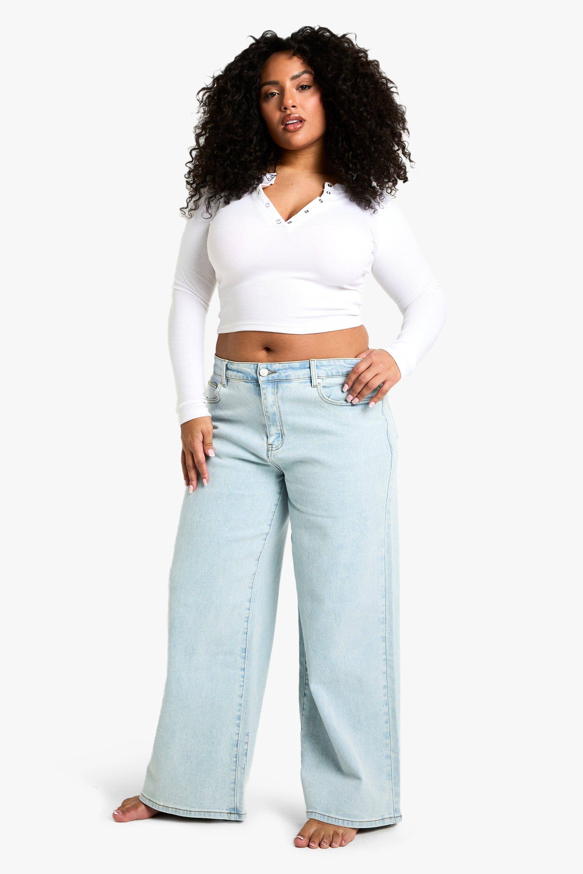 boohoo Le jean évasé Plus