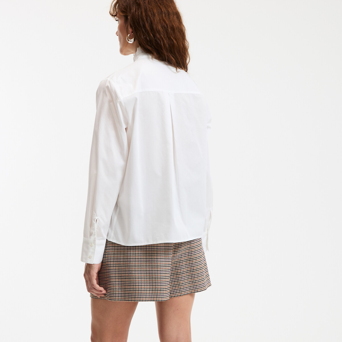 COLEÇÃO LA REDOUTE<br>Camisa com gola vitoriana e mangas compridas