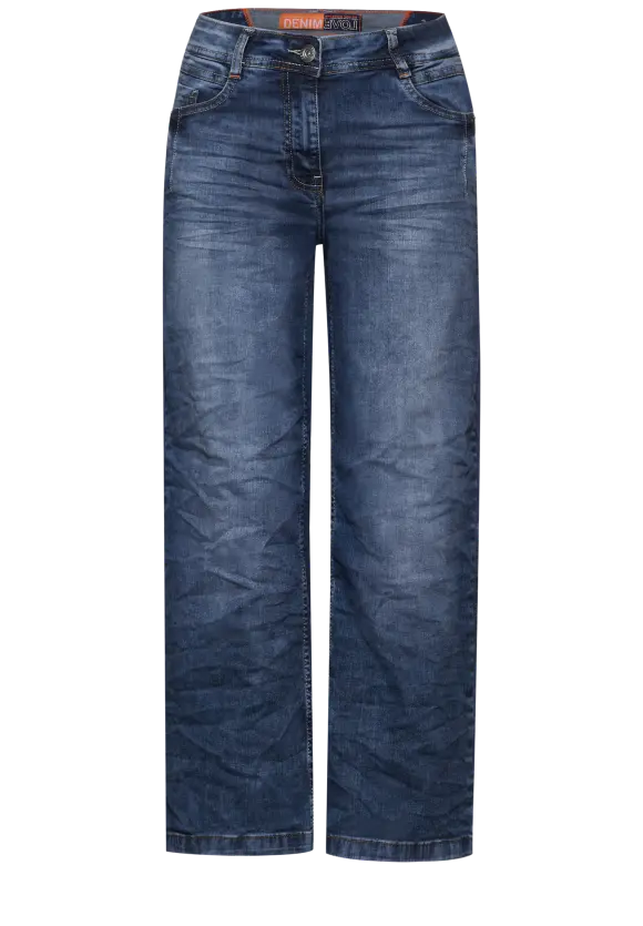 Loose Fit Jeans - mid blue wash