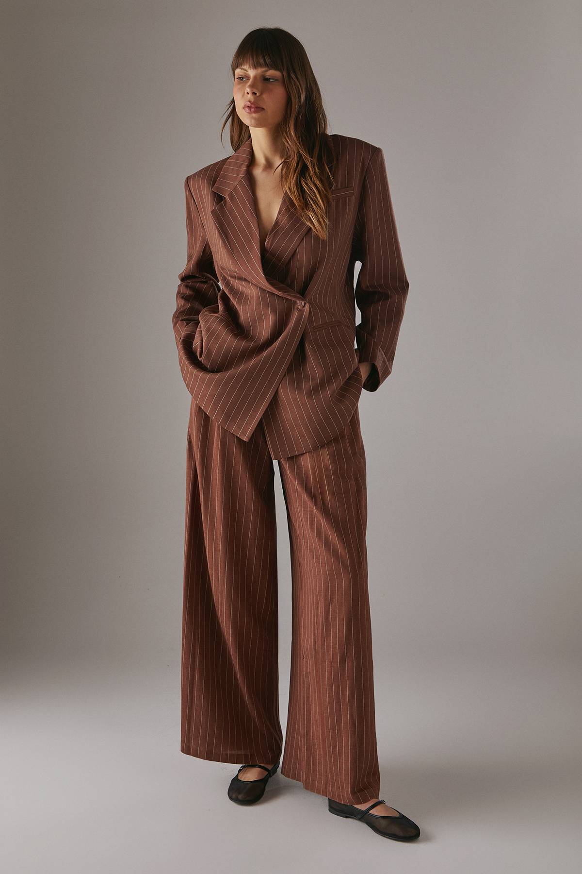 Warehouse Blazer Rayé Aspect Lin
