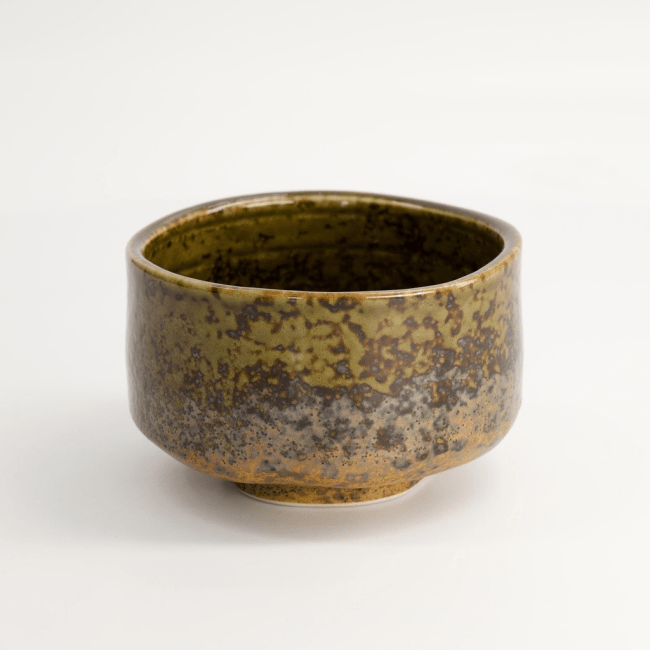 Matcha Kom Groen/ Bruin 12x7.5cm