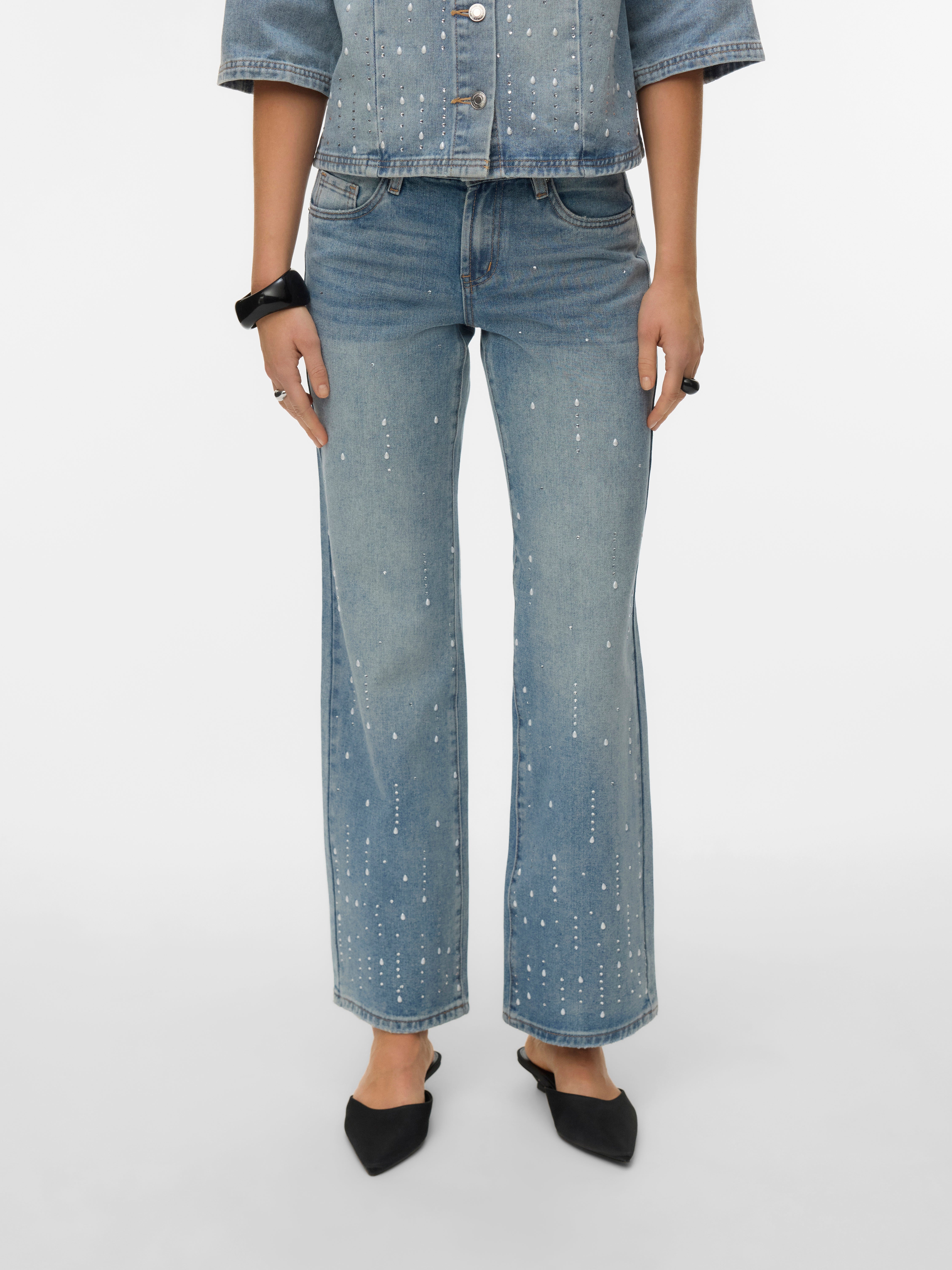 VMVANESSA Low rise Wide leg fit Jeans