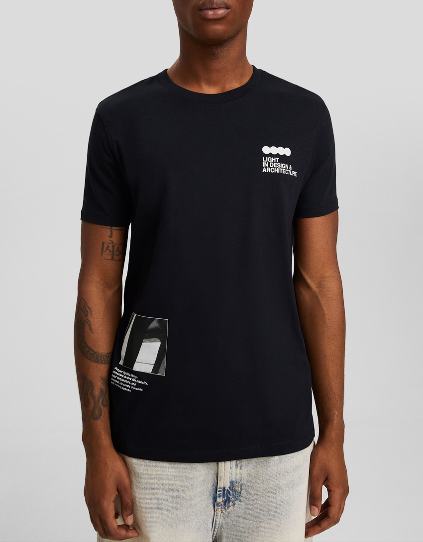 Camiseta de manga curta com estampa
