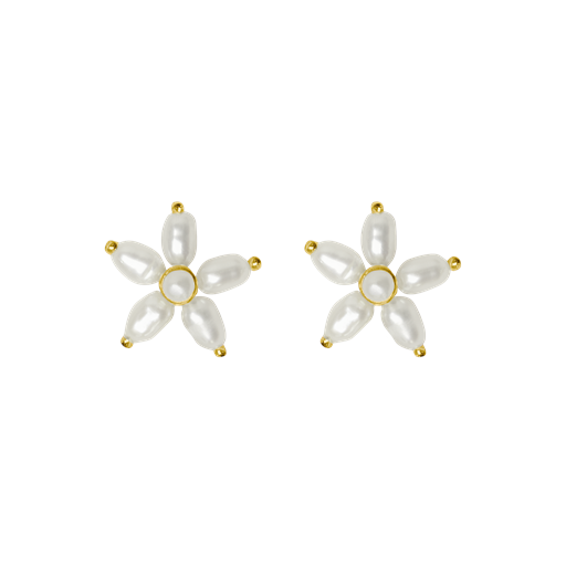 byBiehl Pearl Signature Øreringe, Gold Plated Silver