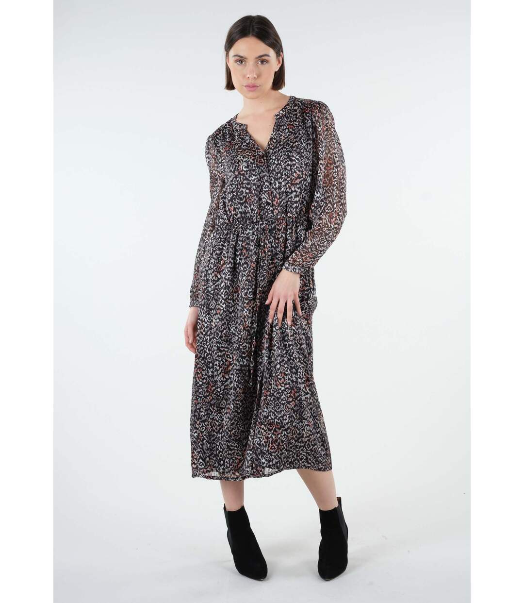Robe imprimée animalier HALONA