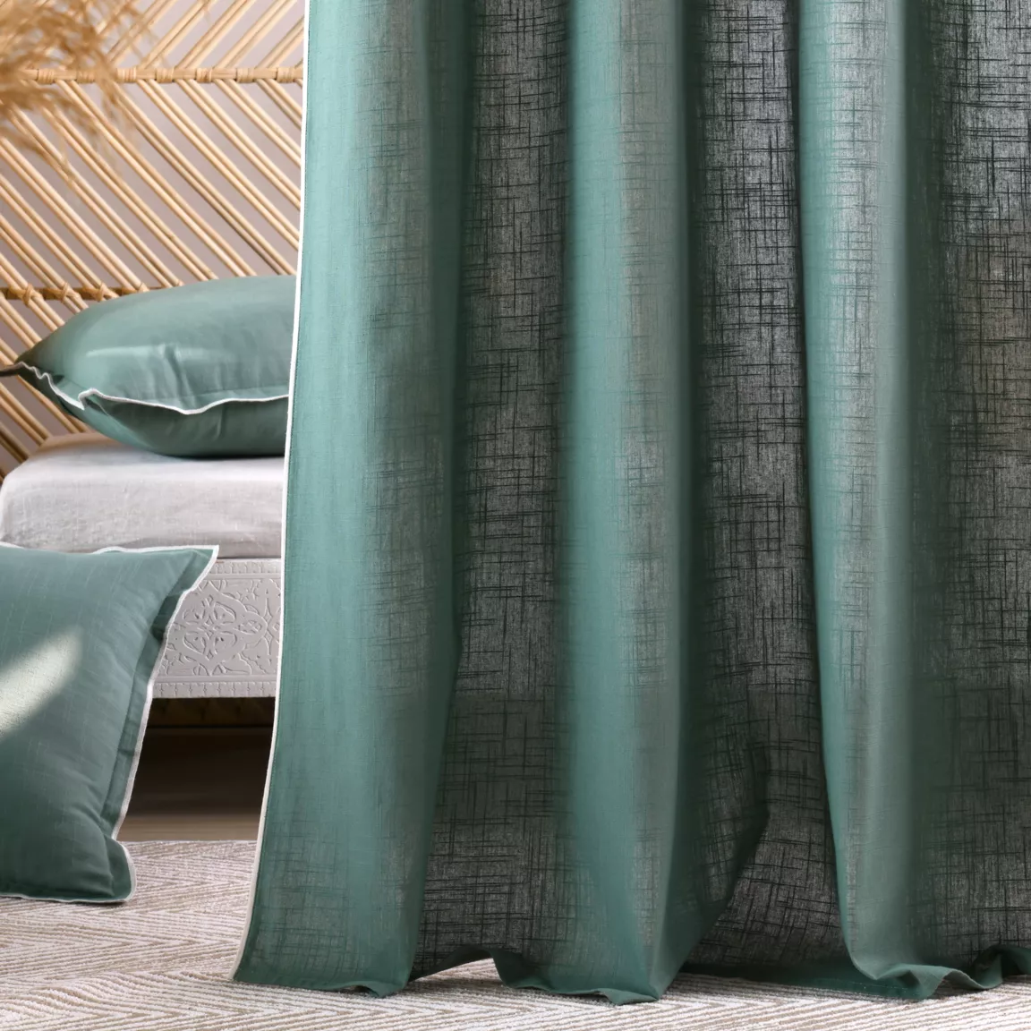 Rideau coton (140 x 260 cm) Helios Vert