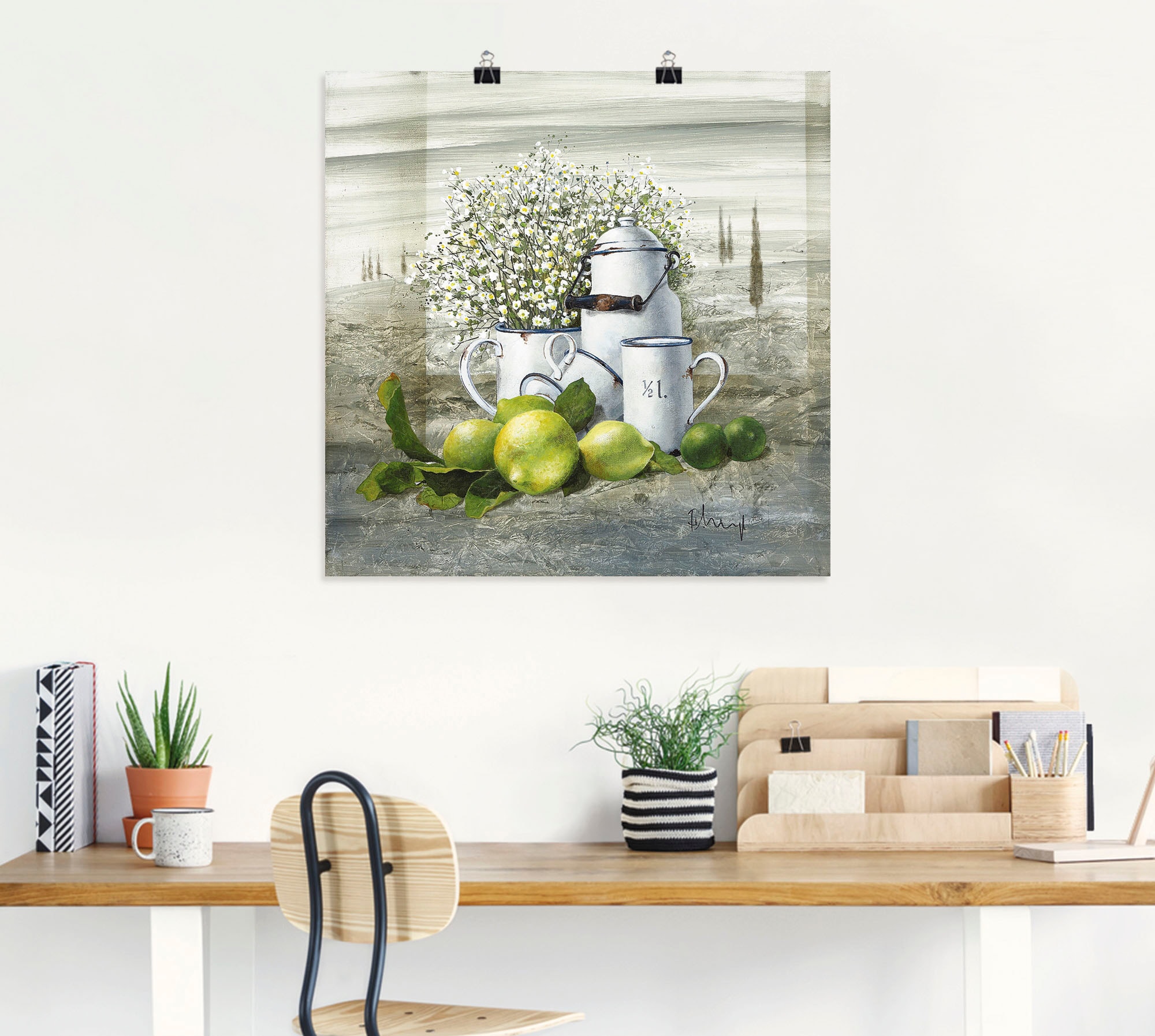 Artland Wandbild »Stillleben mit Milchkanne« Arrangements 1 Stk. tlg. als Leinwandbild, Poster, Wandaufkleber in verschied. Grössen
