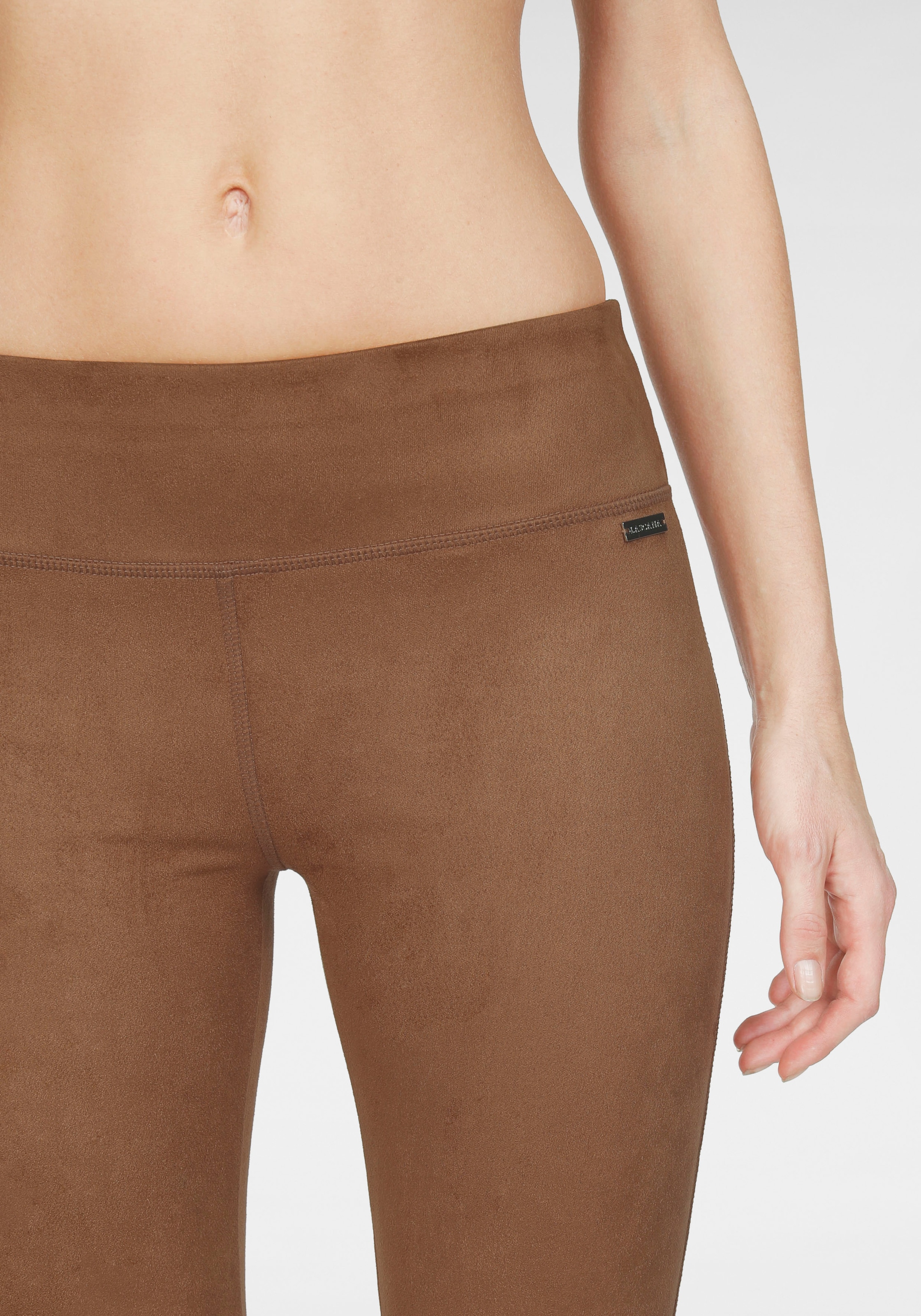 LASCANA Leggings  in  Velourleder-Optik