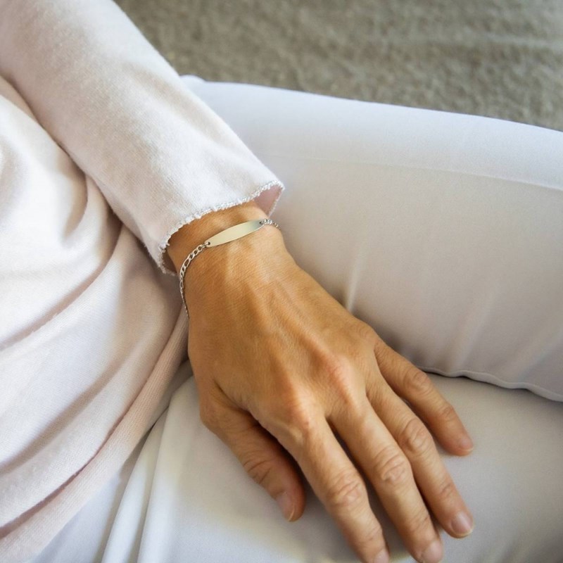 Gourmette Bracelet Acier Femme