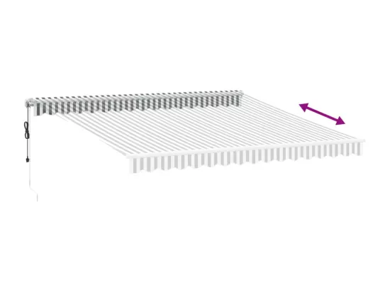 Auvent rétractable automatique avec LED anthracite et blanc