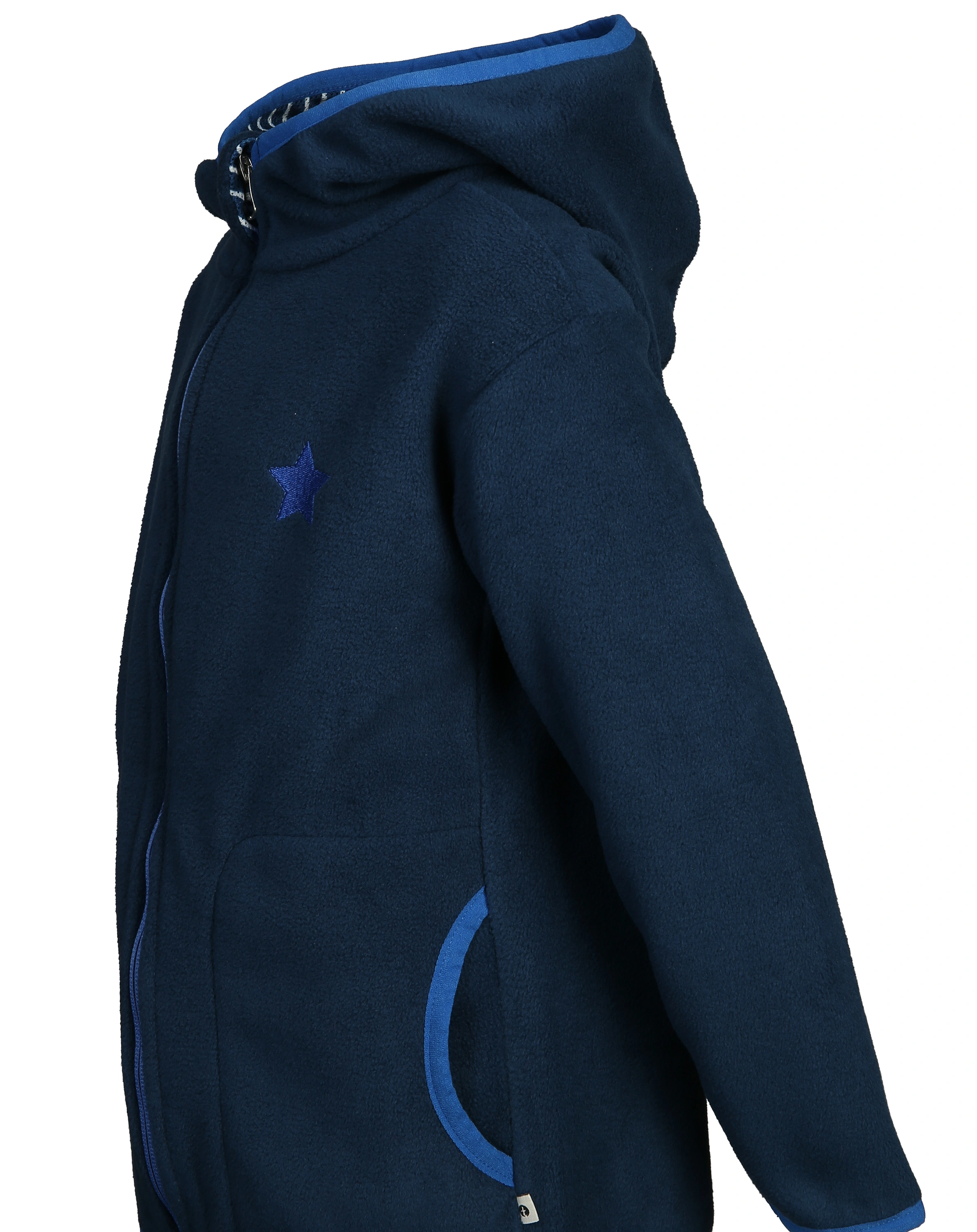Fleece-Jacke STERNCHEN mit Kapuze in dunkelblau