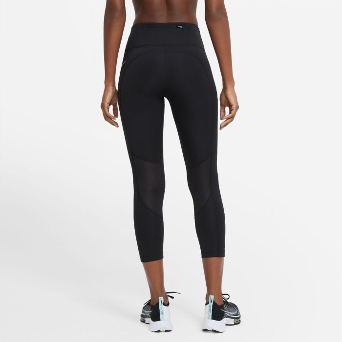 Nike Dame Lange tights Dri-FIT Fast Crop Tights Sort