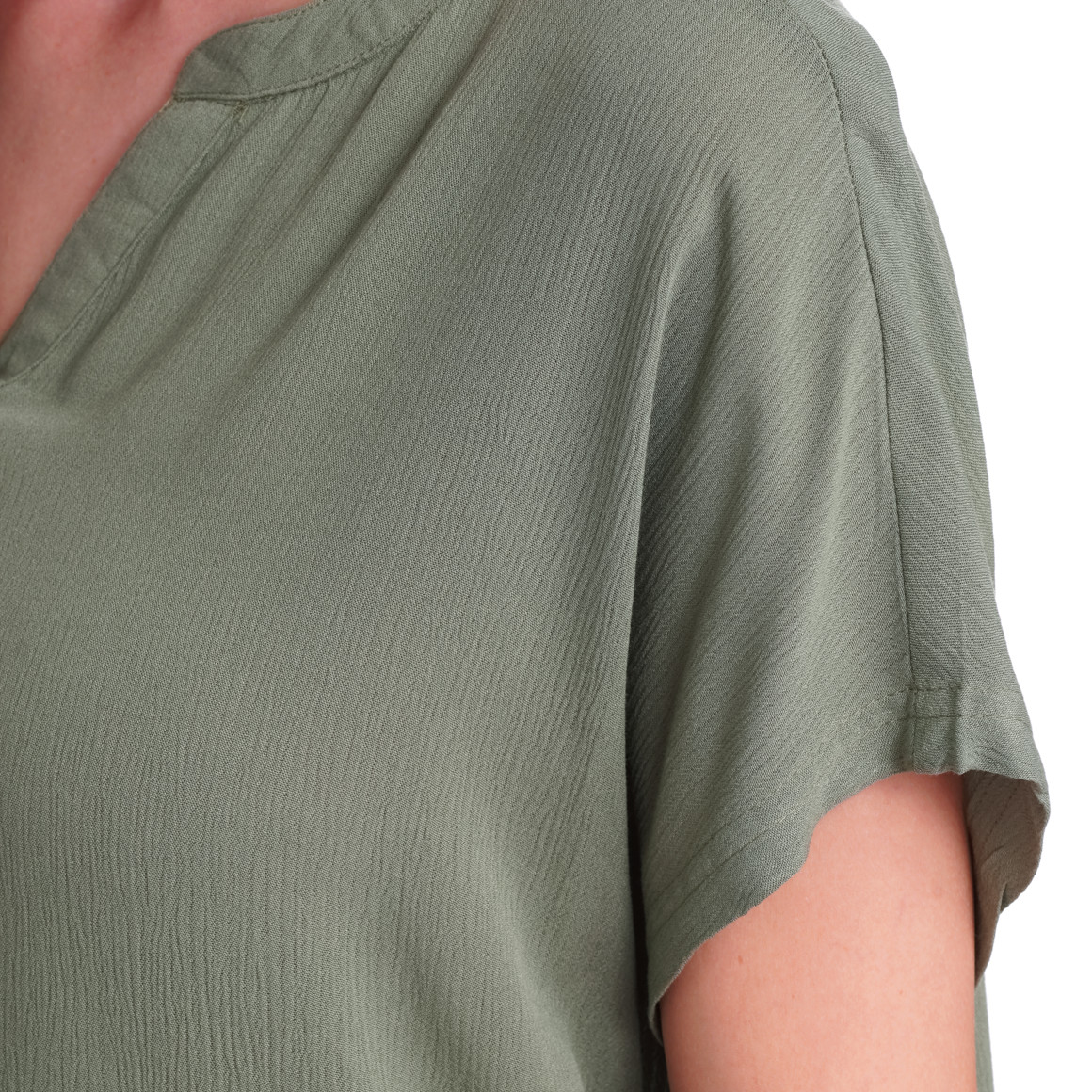 Gina Benotti Damen Bluse aus Viskose dunkelgrün