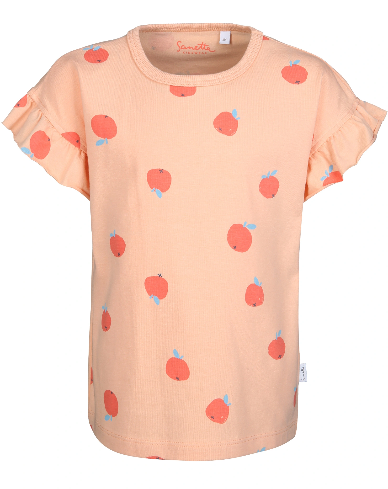 T-Shirt APPLE ELA AOP in sunny peach