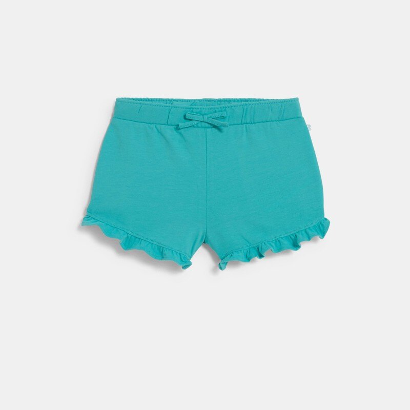 Short en molleton léger bleu bébé fille Bleu