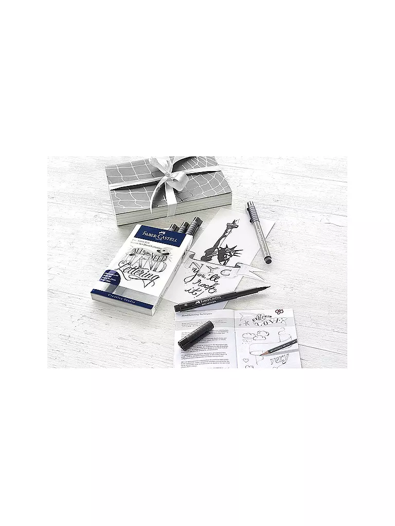 FABER-CASTELL Tuschestift Pitt Artist Pen Lettering Starter Set 8-er keine Farbe