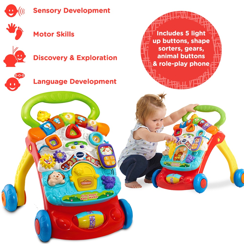 VTech First Steps Babywalker Rot