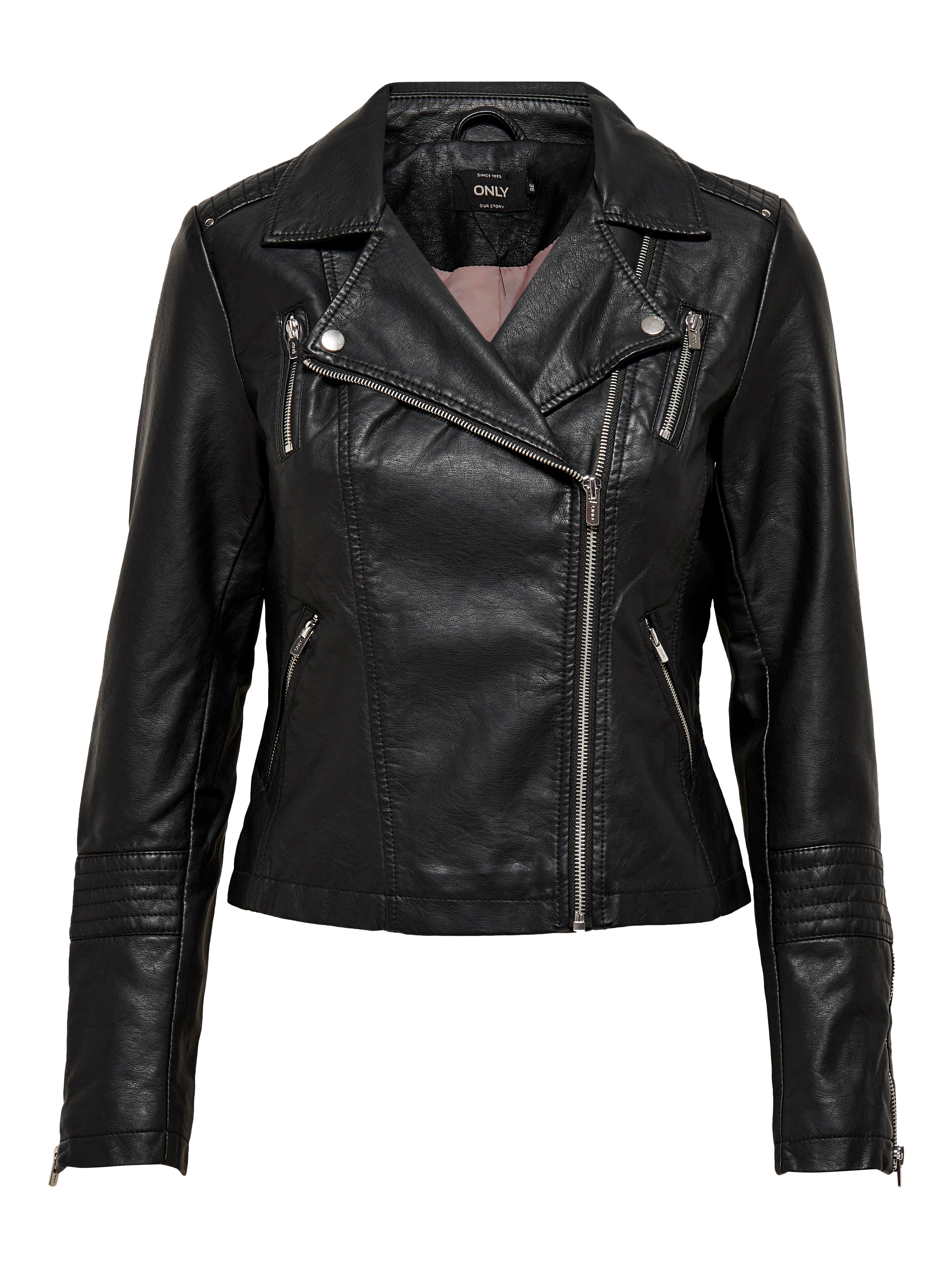 ONLGEMMA Kunstlederjacke Black