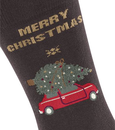 Burlington Sokken Merry X-Mas Bruin 21962-5230 kopen