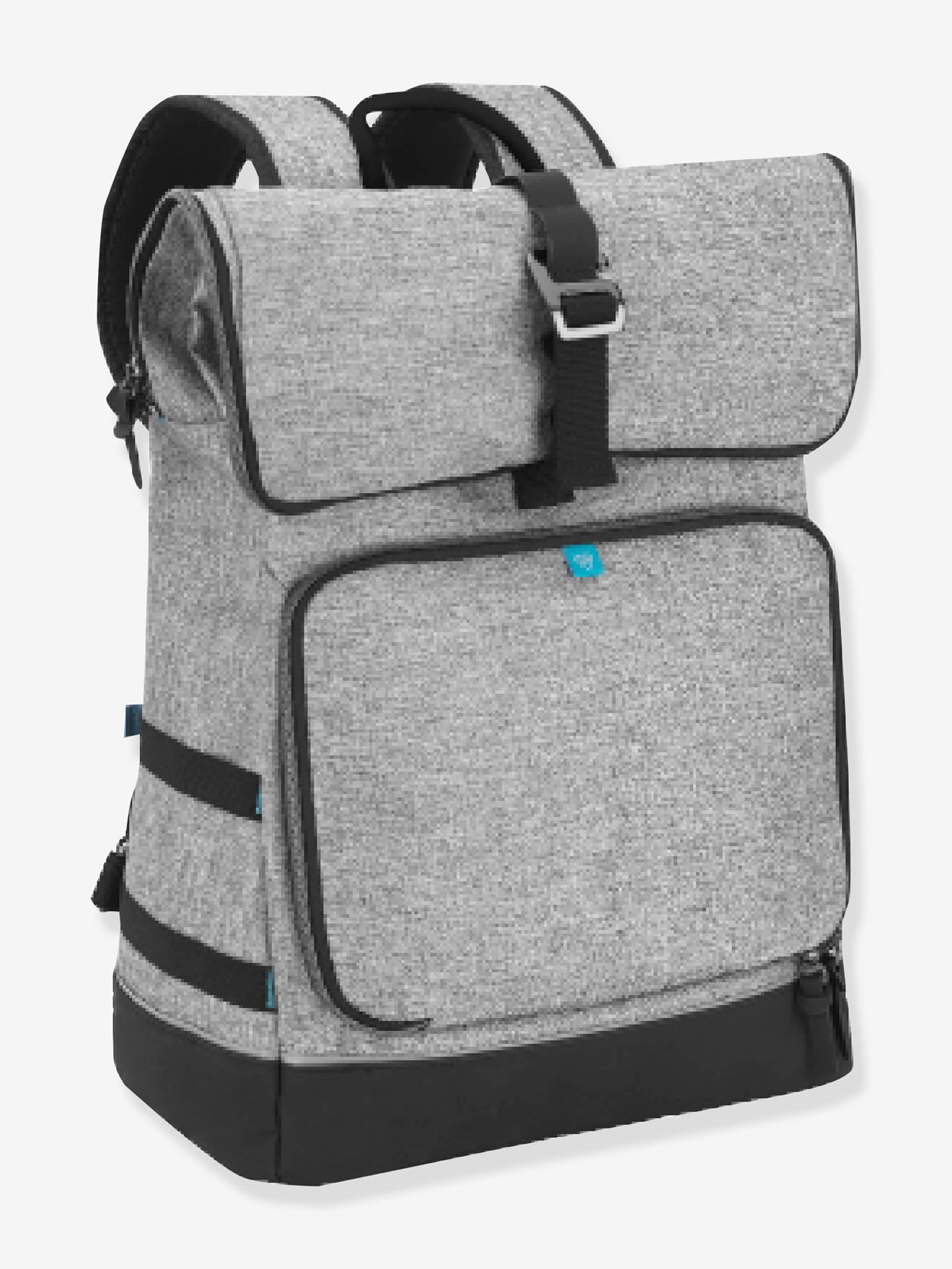 Mochila para fraldas BABYMOOV Le Sancy, tamanho médio, cinza liso