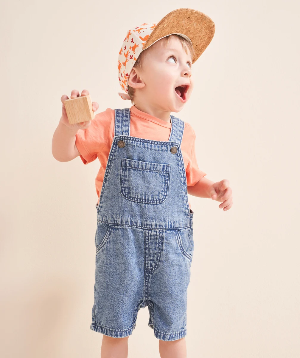salopette bébé garçon en denim low impact