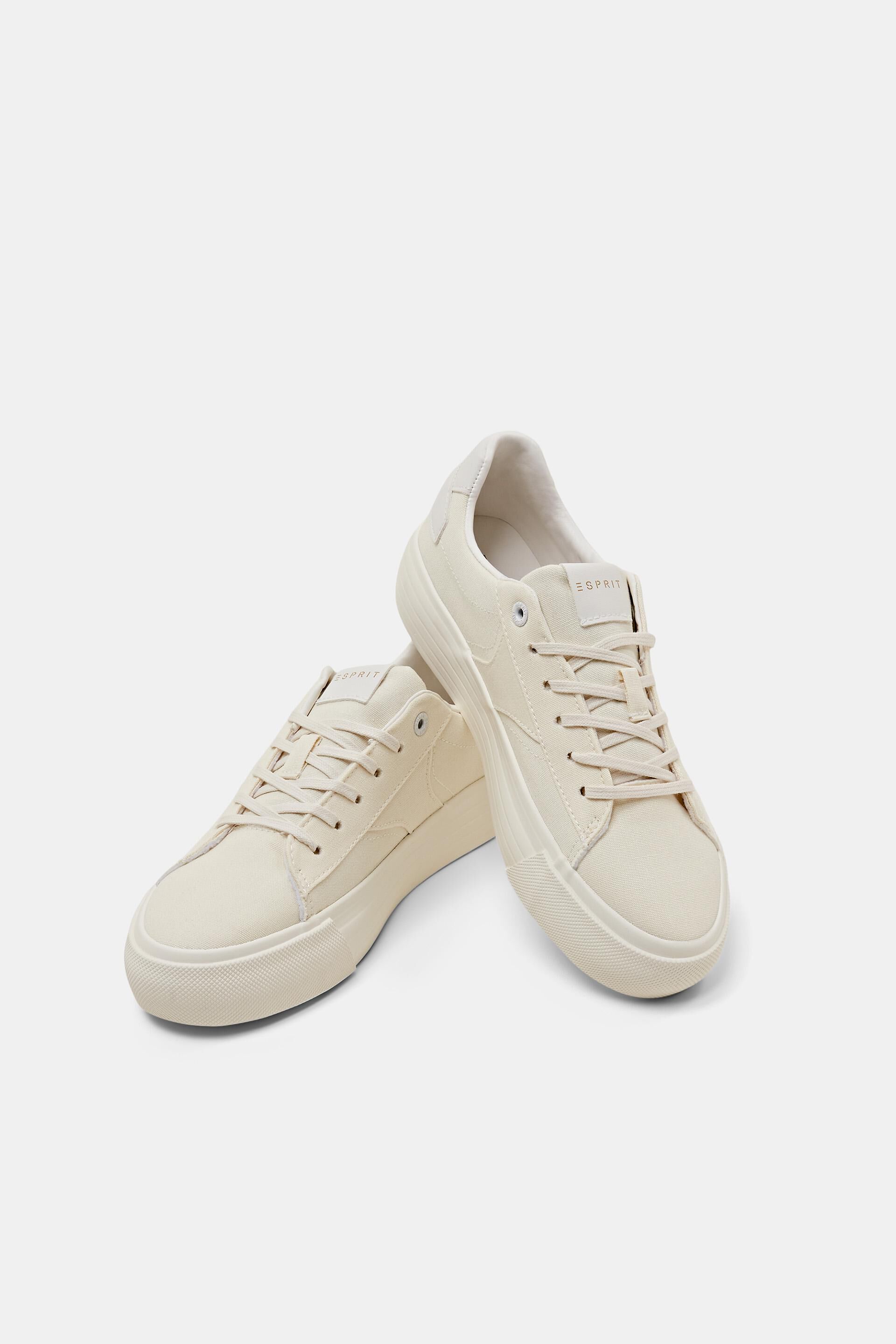Sneakers en toile dotées d’une semelle à plateau