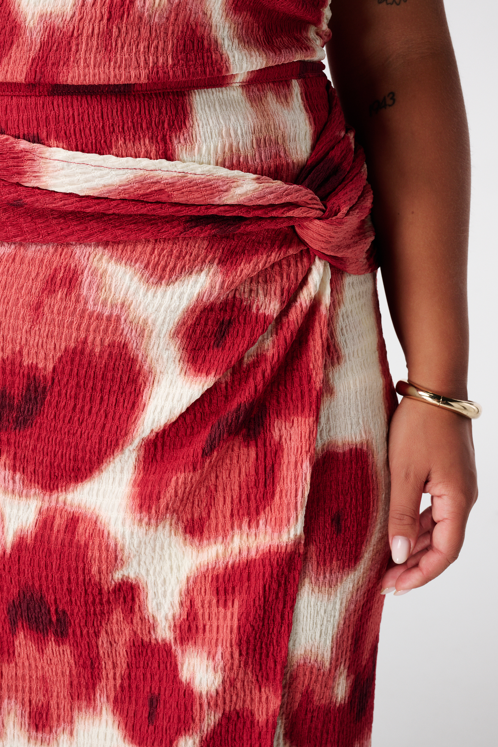 Wikkelrok met print Multi Red