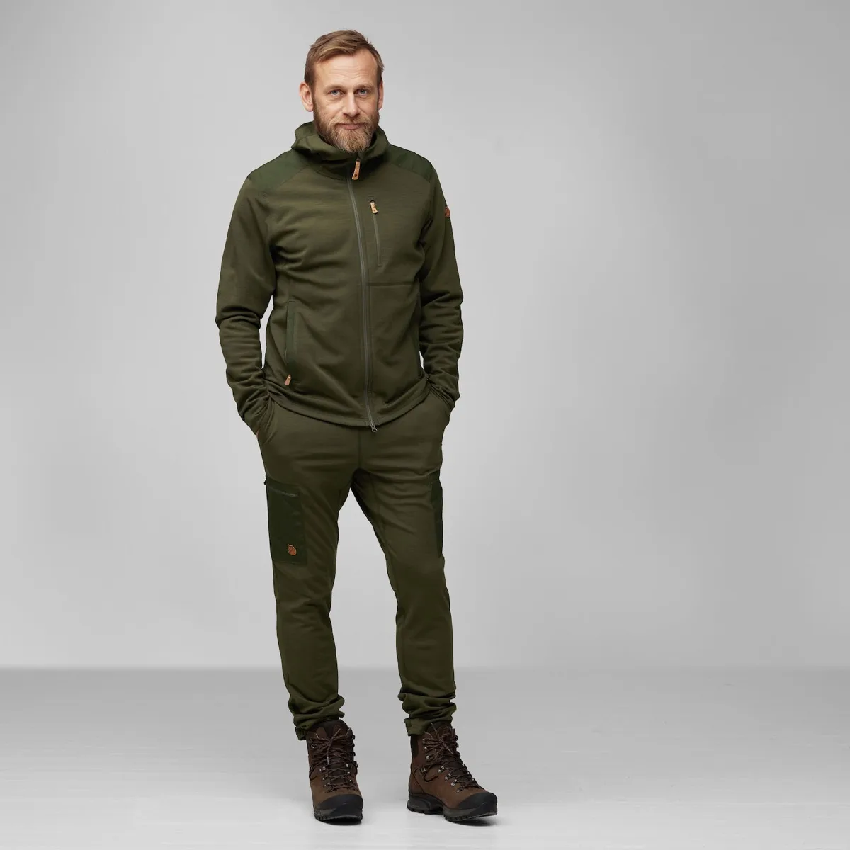 Fjällräven Men's Keb Fleece Hoodie Deep Forest