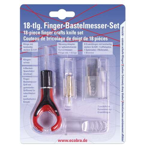 ECOBRA Finger-Bastelmesser-Set, 18-tlg.