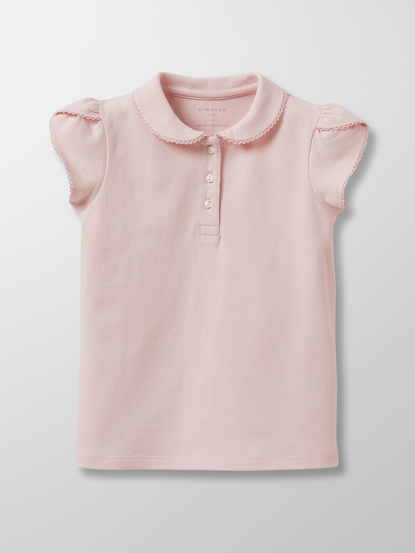 Polo en maille piquée Fille en coton bio