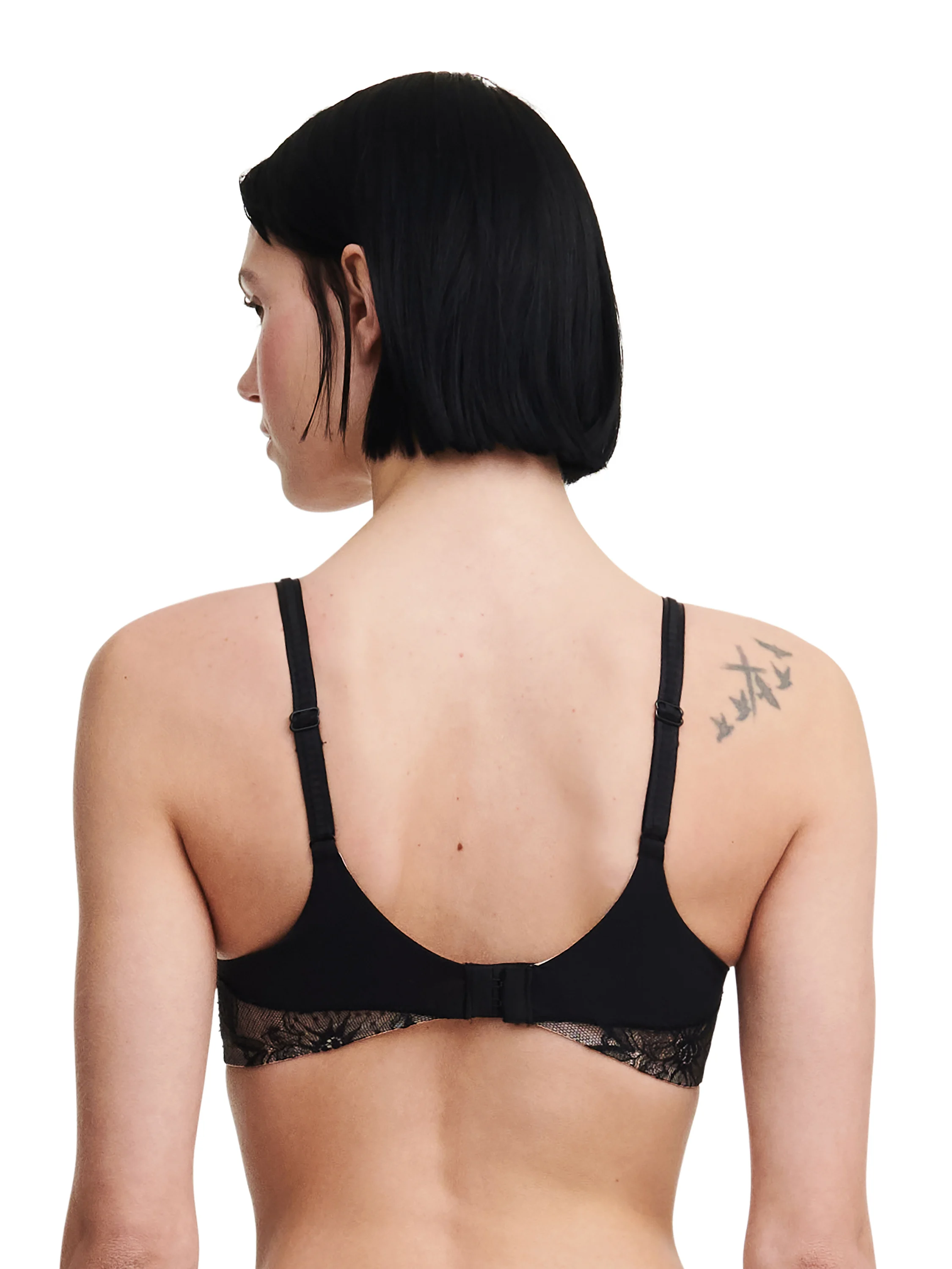 ORCHIDS - Soutien-gorge emboîtant avec dentelle de leavers | Noir